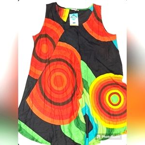 TriDagna colorful summer dress onesize